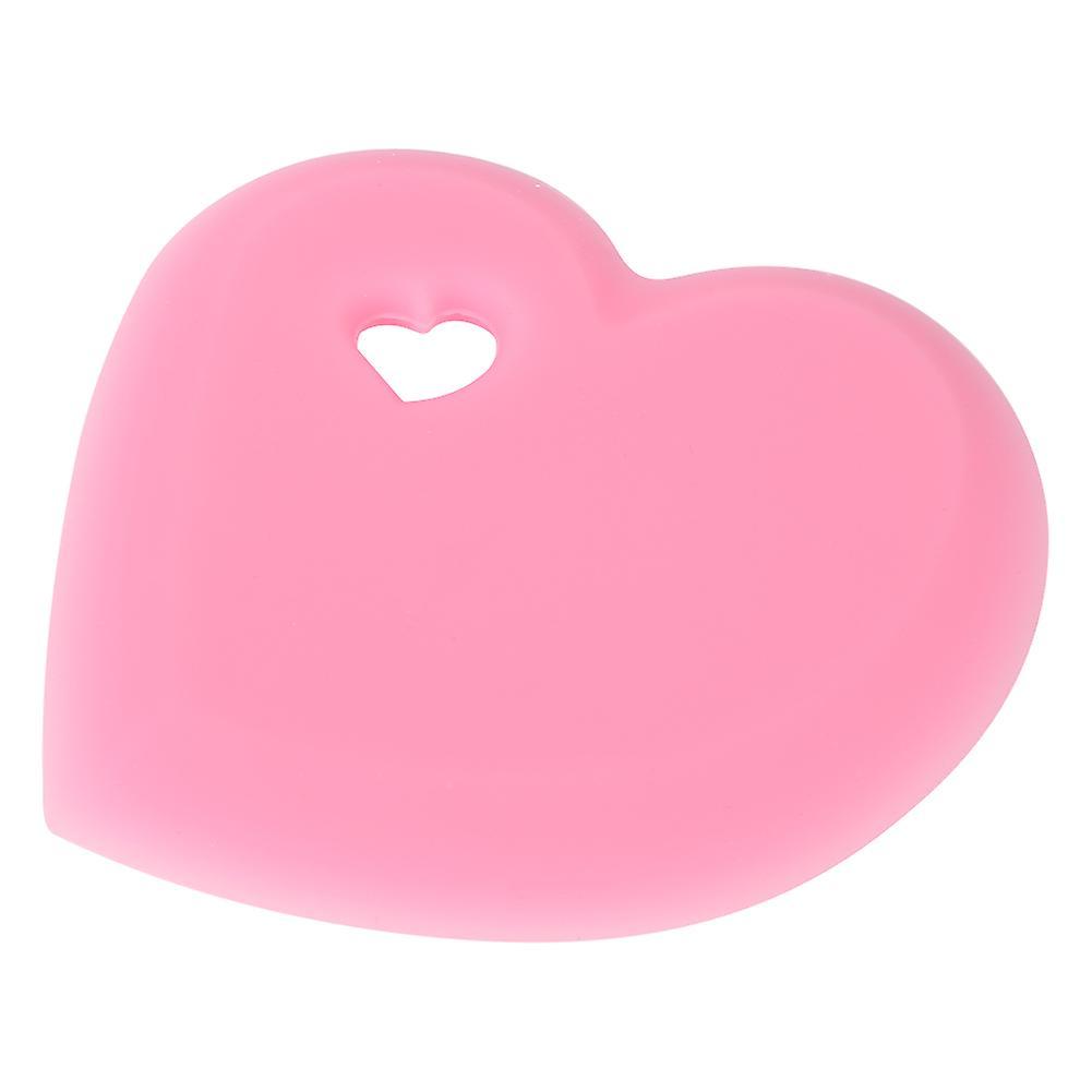Heart Shape Silicone Baking Spatula Bowl Dough Bread Cookie Pizza Butter Scraper Pink