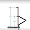 Triple Pack Black Plastic Display Stands for Figures & Models - HEX Type