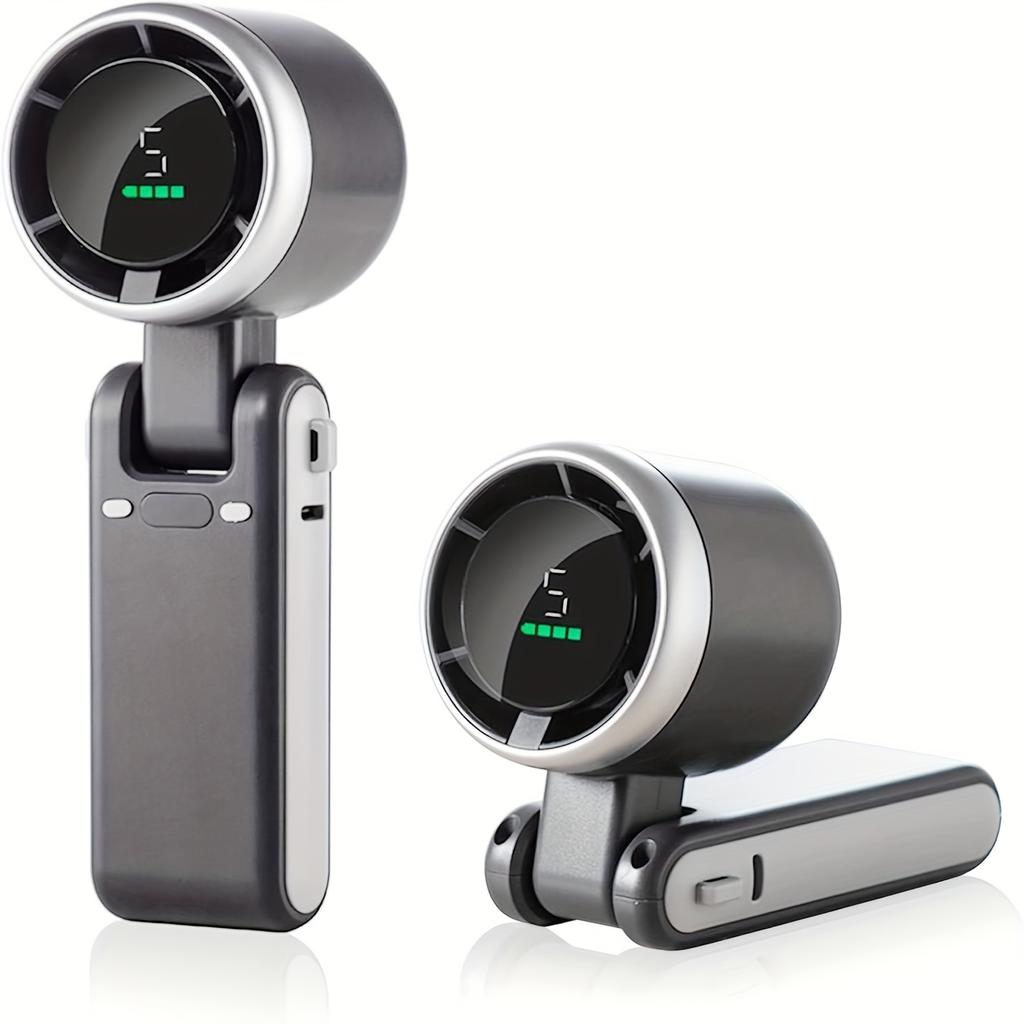 Portable Foldable Handheld Fan USB Rechargeable,Ultra Quiet 5 Speed Adjustable,3600mAh Battery 10H Runtime for Office Desk,Bedroom Dorm,Outdoor Travel