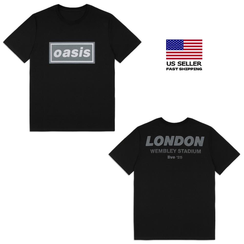 New Hot Oasis Live 25 London 2025  Wembley Concert Tour Tee Unisex T-Shirt L