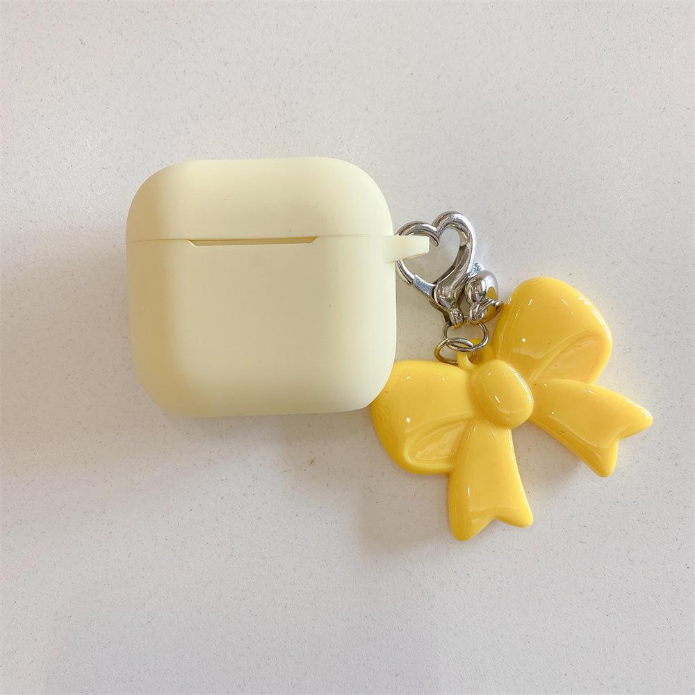 Personalized big bow pendant earphone cover for Apple AirPods 1 /1 generation small fresh silicone case PRO1/1