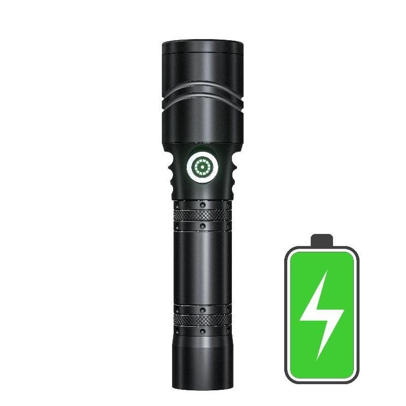 

Aluminum Alloy Body Rechargeable Design 1200mAh Battery Capacity Powerful Illumination for Deep Diving Operations Black 500mAh