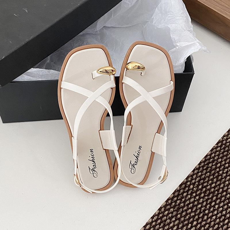 Women's Orthopedic Sandals Ankle Strap Wedge Beach Sandals Comfortable Flat Sandals Open Toe Women Flat Walking Shoes Ladies