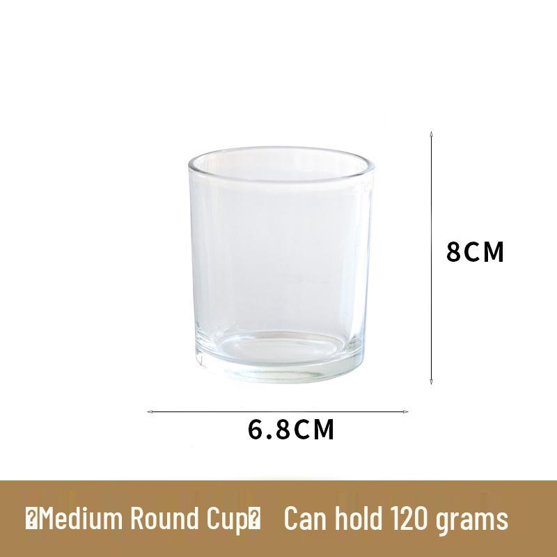 Mongolian Yurt Glass Candle Cup with Lid – DIY Scented Soy Wax Container Candlestick