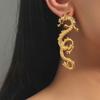 Chinese Style Vintage Dragon Dangle Earrings for Women New Year Dragon Animal Totem Earring Girls Party Personality Gift