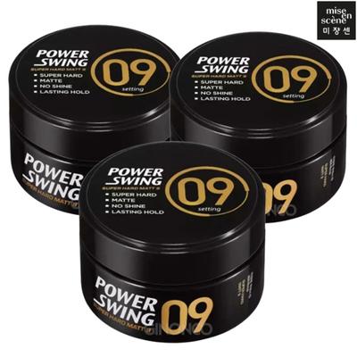 Mise-en-scène Power Swing Super Hard Matte Wax 9, 80g, 3 Pieces