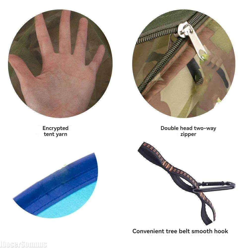 Nylon Schaukel Hängematte Zelt Langlebig Wasserdicht Mückenschutz Hängende Hängematte Tragbar Überleben Outdoor Camping Ausrüstung Möbel