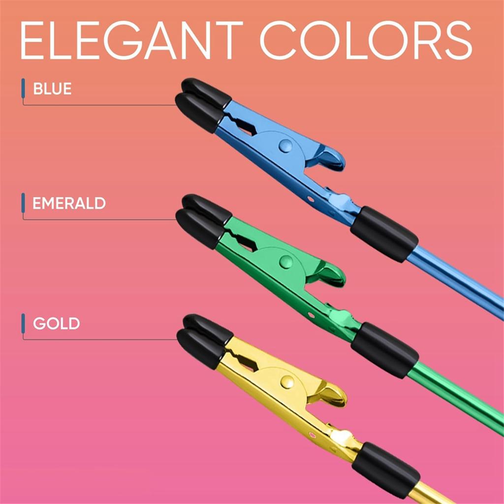 A720P 3Pcs Bracelet Helper Tool - Fastener Tool for Bracelet, Necklace, Jewelry, Watch - Clip, Clasp Helper,Gold+Blue+Green