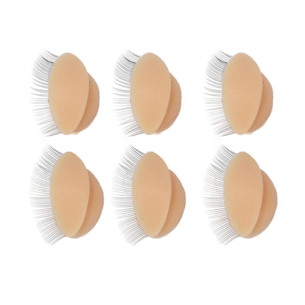3 Pairs Replacement Eyelids for Mannequin Head Eyelash Extension Practice Removable Eyelids with
