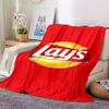 Lay'S Potato Chip Logo Flannel Blanket Super Soft Warm Cozy Blanket for Sofa Bed Office Travel All‑Season Home Decor Gift