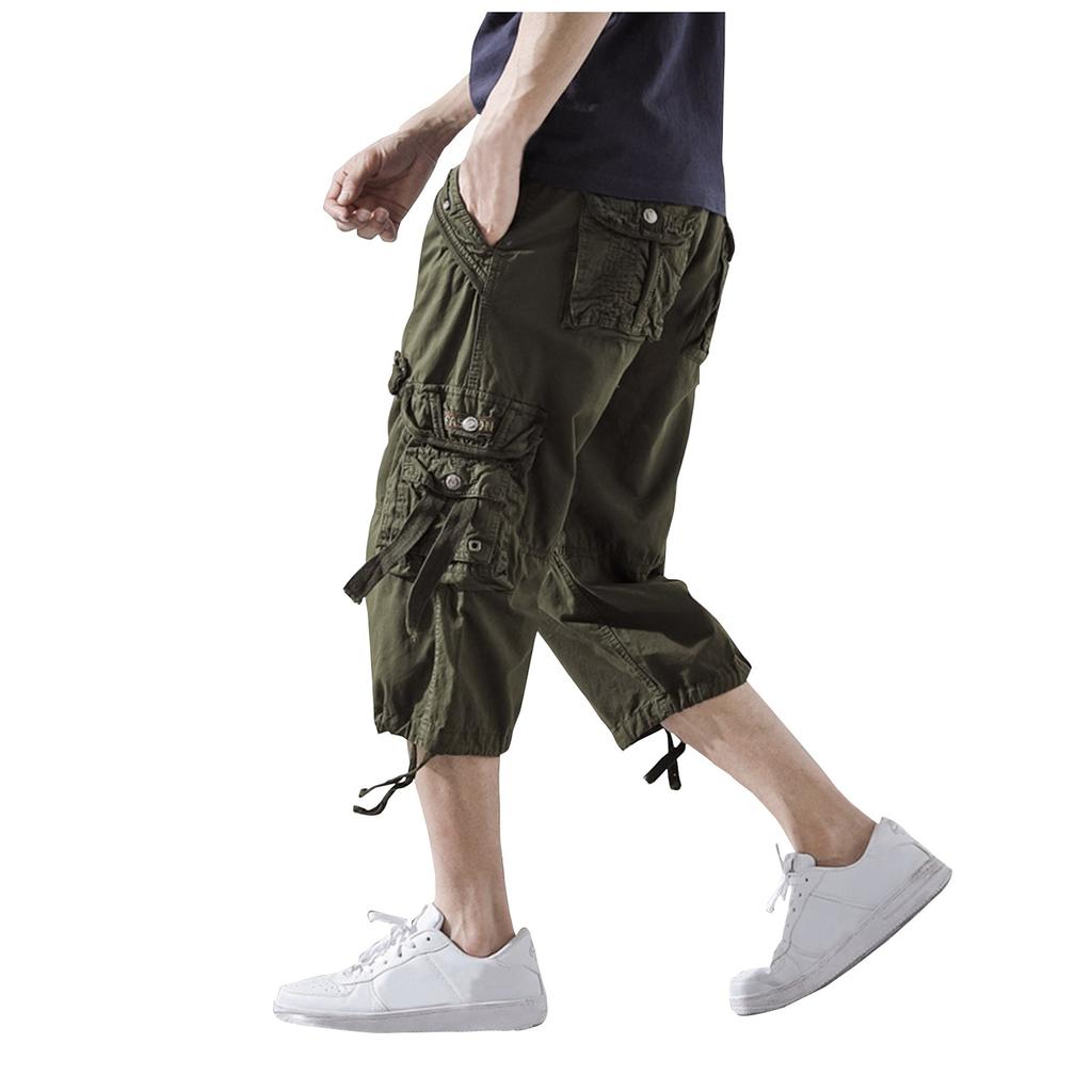 Men's Summer Multi-Pocket Cargo Shorts Men's Casual Fashion Loose Cargo Pants