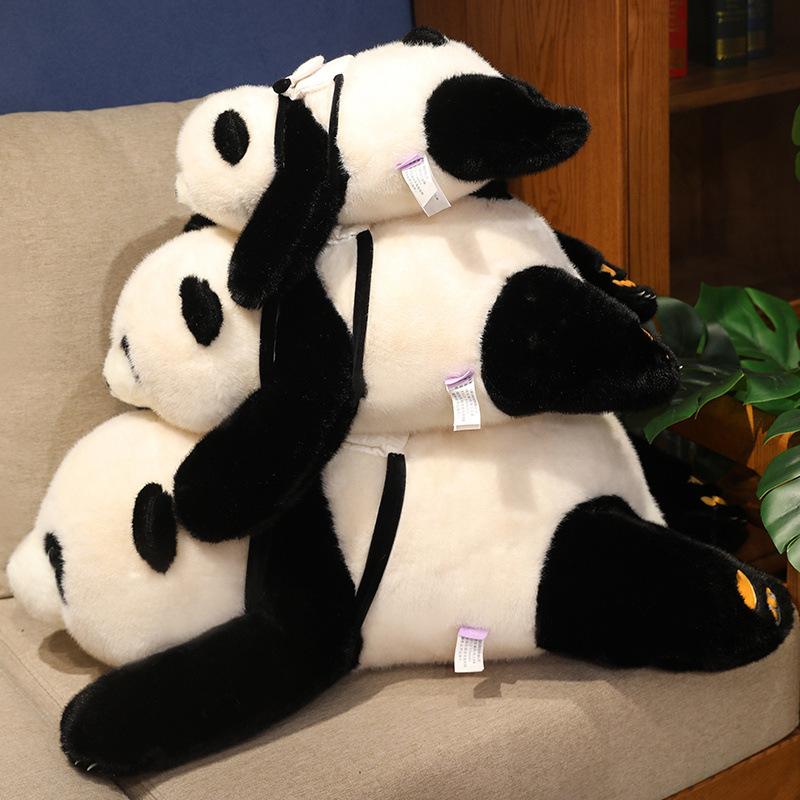 Cute cute chubby panda doll plush toy black and white panda doll children's rag doll girl birthday gift