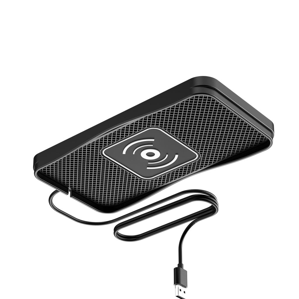 Car Charging Pad, 20W Fast Wireless Phone Charger Cell Phone Charging Mat Fit for Samsung Galaxy S25 S24 1m USB Cable