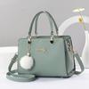 Women's PU Leather Crossbody Handbag - Simple Square Shoulder Bag for Middle-Aged Moms