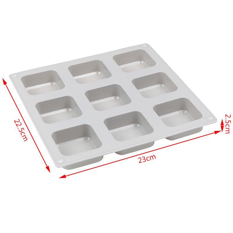 9 Cavity Square Silicone Soap Molds Soap Craft Diy Soap Making Chocolate Mold