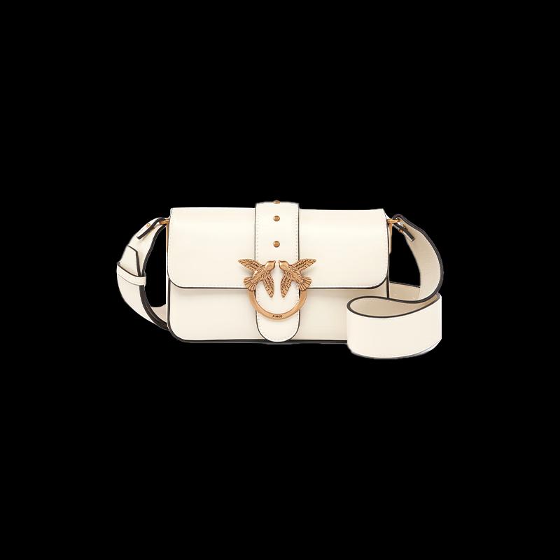 PINKO Soft Leather Swallow Crossbody Bag