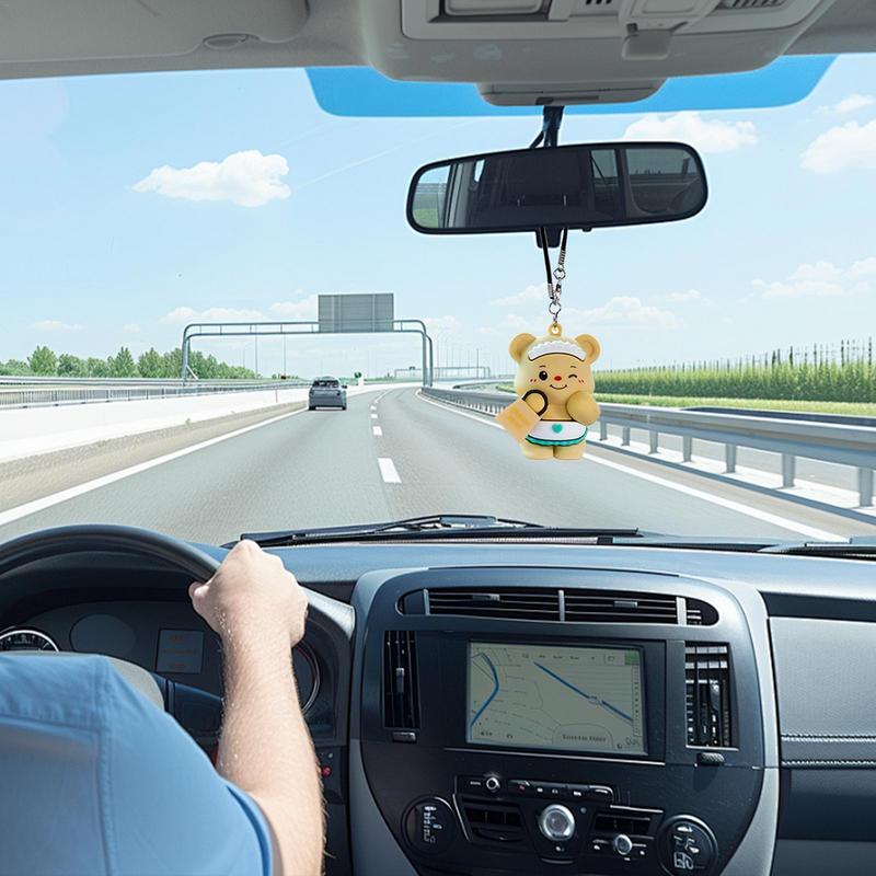 Animal Swinging Car Ornament Hangable Car Charm Car Interior Ornament Cute Car Accessories For Men Women Car Truck Pendant Small