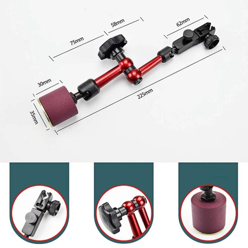 Reliable Adjustable Magnetic Base Holder for Digital Dial Indicator Use for Metalwork Pieces and Maintain Fine Stable