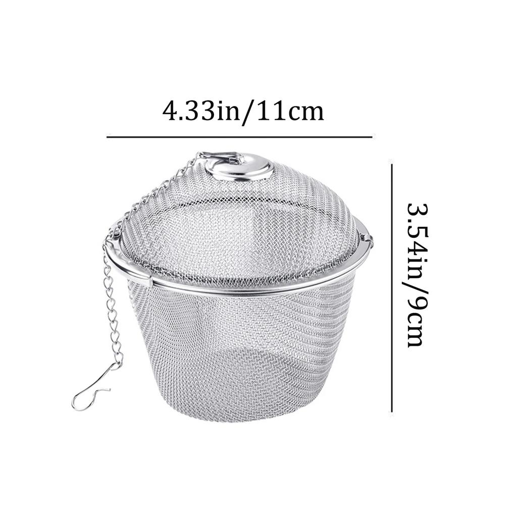 1-3pcs Tea Spice Strainer Seasoning Ball Mesh Herbal Ball Stainlesss Steel Teakettle Locking Tea Filter Reusable Diameter 4.5cm