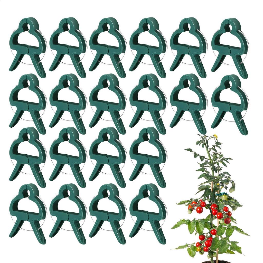 20Pcs Plant Clips Plant Fixed Clips Reusable Garden Greenhouse Bracket Garden Plants Vine Climbing Clamp Flower Tomato Support