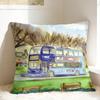 Bus Painting Pillow Case Funny Pillow Cover Soft Pillowcases For Couch Sofa Bedroom