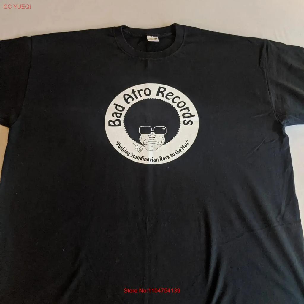 Bad Afro Records T Shirt 2XL The Hellacopters Flaming Sideburns Stoner Rock Vintage Washed Unisex Comfortable