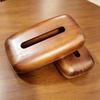 Minimalist Walnut Tissue Box Cover, Modern Rectangular Design with Detachable Lid, Home Decor for Desktop and Bathroom