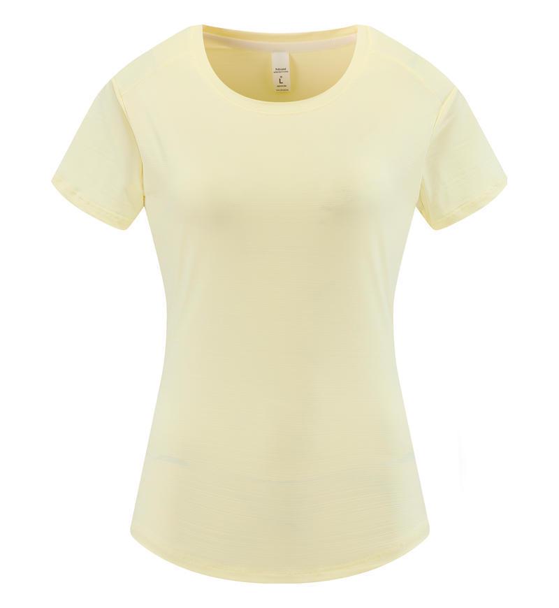 Women's Lightweight Quick-Dry Casual Sports T-shirt - Round Neck, Breathable, Comfortable, Short Sleeve, Customizable.