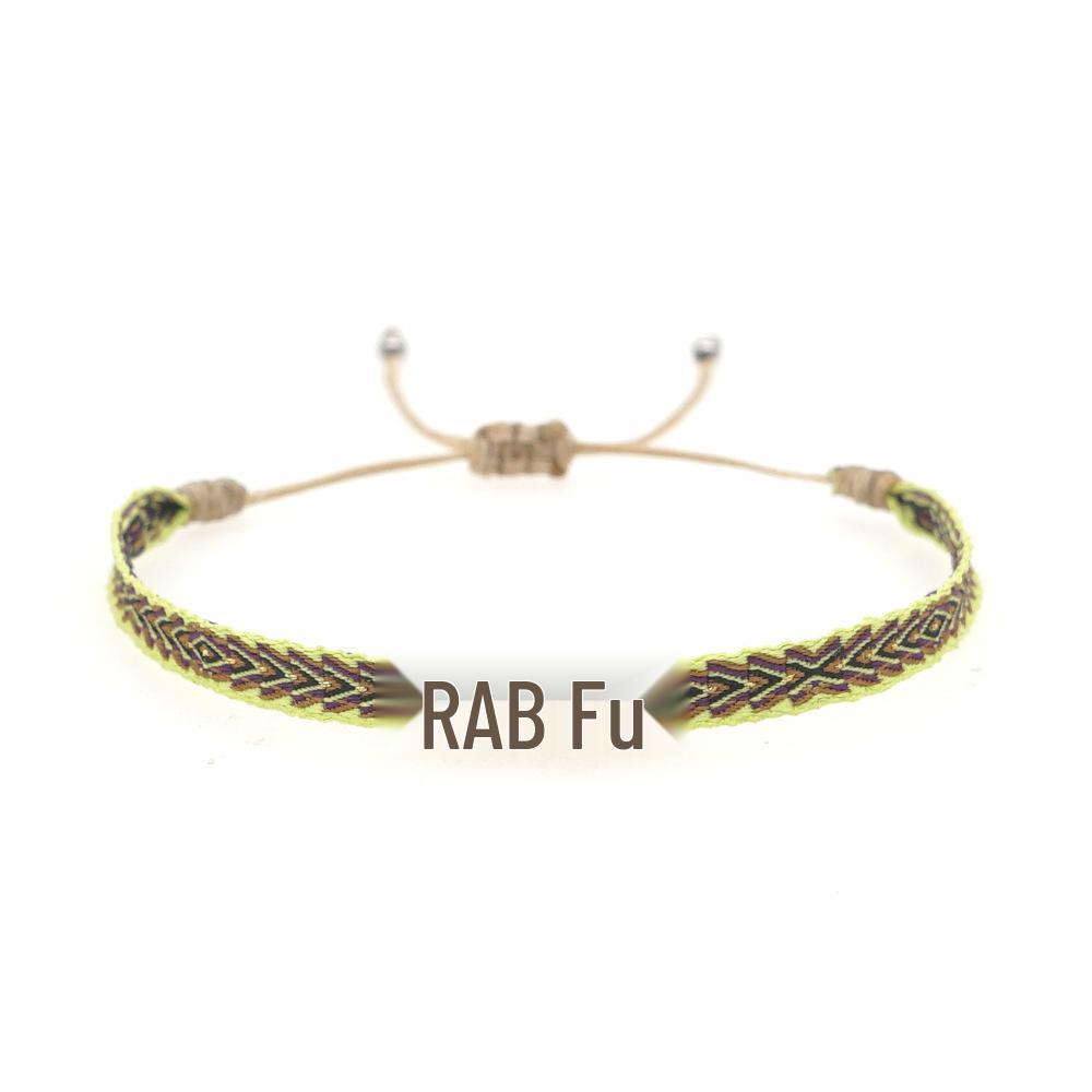 Retro Pattern Bohemian Spanish Court Hand-Woven Bracelet with Micro-Inlay