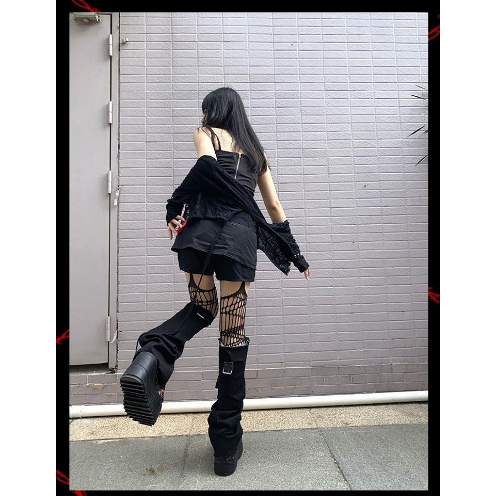 Spice Girl Beautiful Legs Net Red Knee Socks Sexy Suspenders Pantyhose Women's Japanese Black Jk Socks High Tube Hollow Net Socks Thin