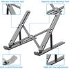 Aluminium alloy Laptop Stand, Full Flat Silicone Anti-Slip Office Laptop Stand for Desk Adjustable Portable Laptop Holder