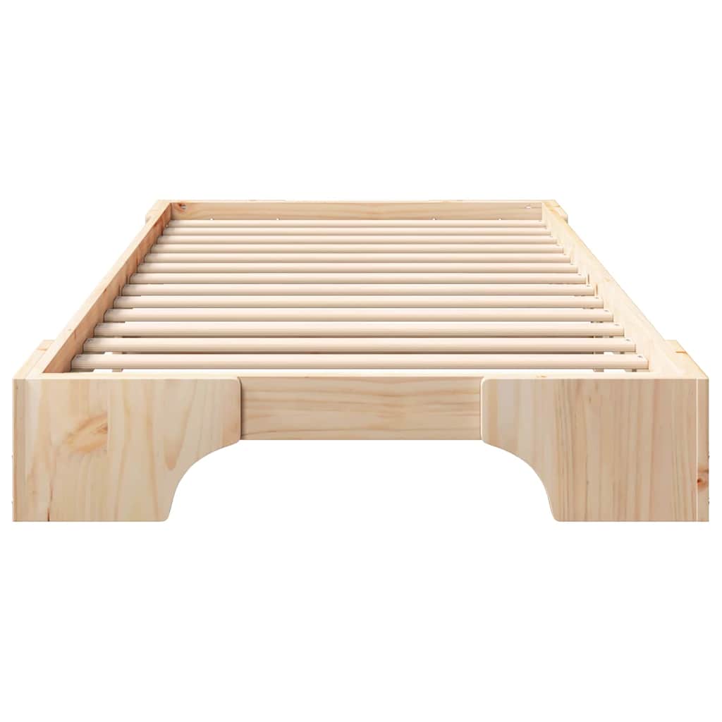 Bed Frame Brown 80 x 210 cm Solid Pine Wood