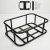 Black Metal Rear Bike Cargo Basket Practical with Quick-Release