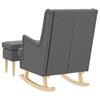 Armchair with Ottoman 2 pcs. Dark Grey Fabric