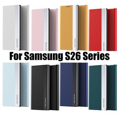 Premium Business SLE Magnetic Flip Kickstand Leather Case for Samsung Galaxy S26 Ultra S26 Pro S25 Edge S24 S23 FE S22 Plus Shockproof Bumper Cover