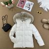 waist thin cotton clothes winter new short removable thickened fur collar warm jacket cotton clothes