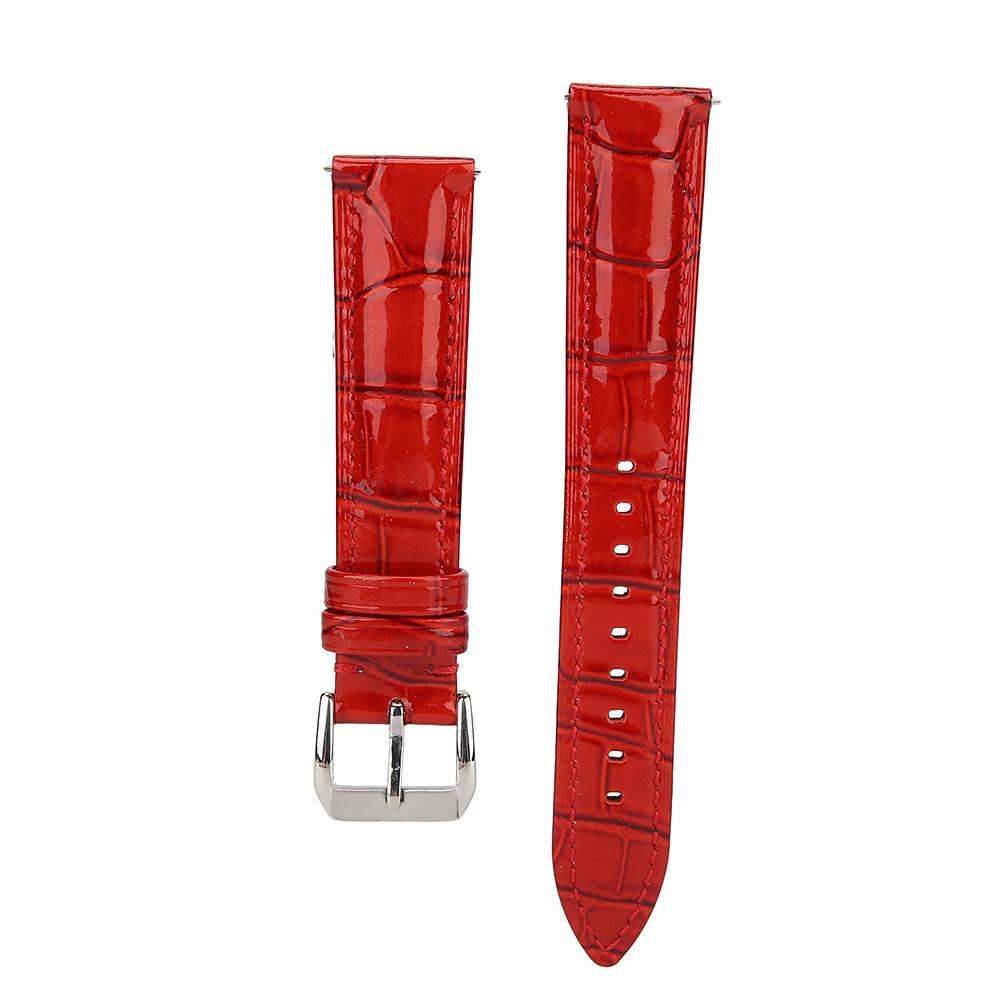 Universal Men Women Adjustable PU Leather Watch Band Strap Replacement 18mmRed