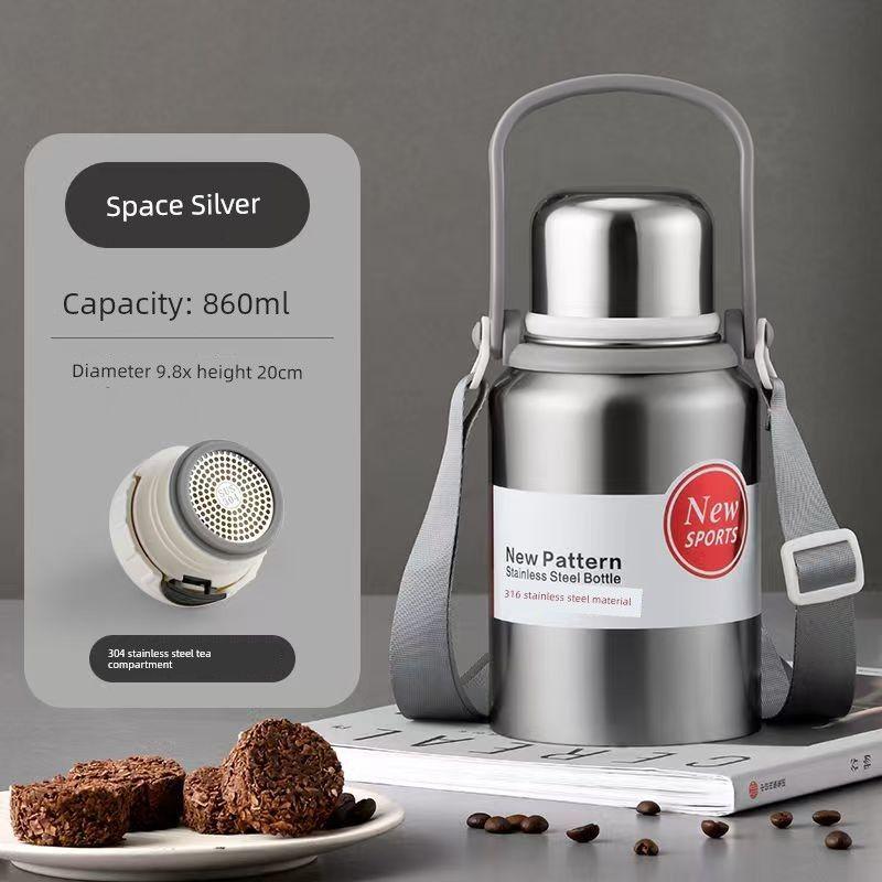 Stainless Steel 316 Large Capacity Vacuum Cup for Male and Female Students Good-looking Tea Cup Portable Car Outdoor Kettle