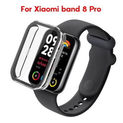 Kratzfeste Schutzhülle+Displayschutz Geeignet für Band 8 Pro Hülle 9H Gehärtetes Glasfolie Smartwatch Harte Schale