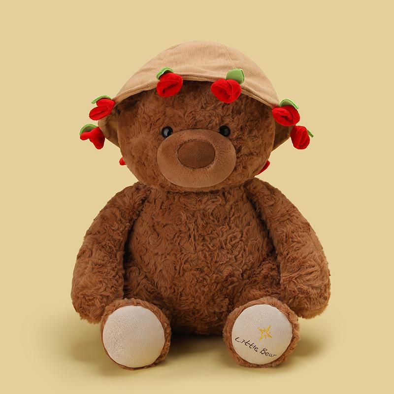 Be Can Roses Turned Into Hats Little Bear Plush Toys Animals Holiday Gifts
