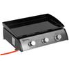 Gas Plancha Barbecue Grill with 3 Stainless Steel Burner, 9kW