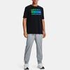 Under Armour Casual Stretch Printed Straight T-Shirt Men Tops Black 1329582-004