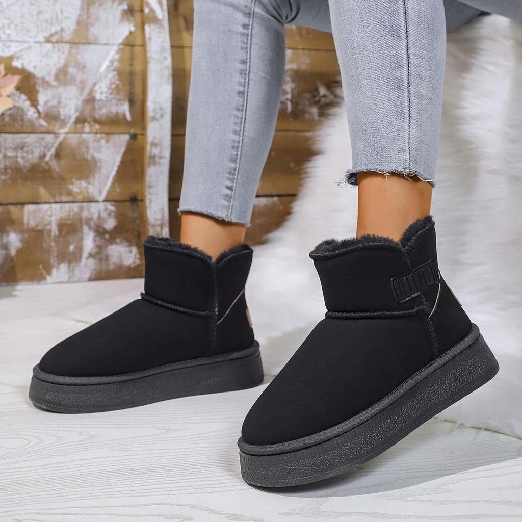 Autumn And Winter Plus Size Women'S Thick Soled Snow Boots Comfortable Warm Round Headed 36-41