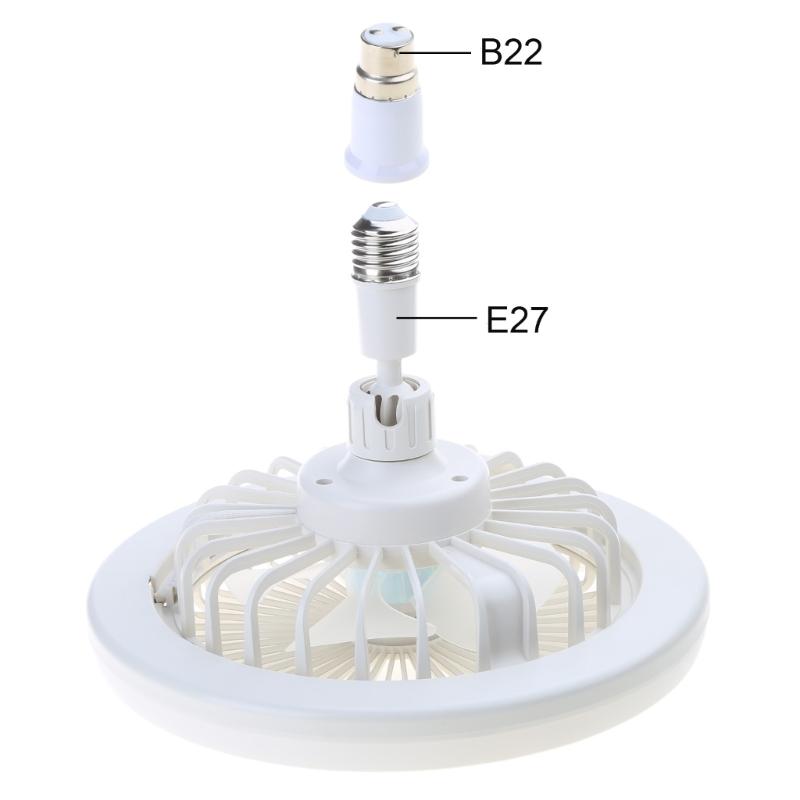 Für Smart Deckenventilator LED Lampe Elektroventilator mit Fernbedienung B22 bis E27 Conve