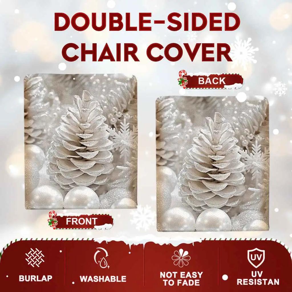2/4/6pcs/set 45x55cm Christmas Pinecones Chair Cover Table Decoration Dining Seat Chair Covers Dining Room Bar Party Banquate
