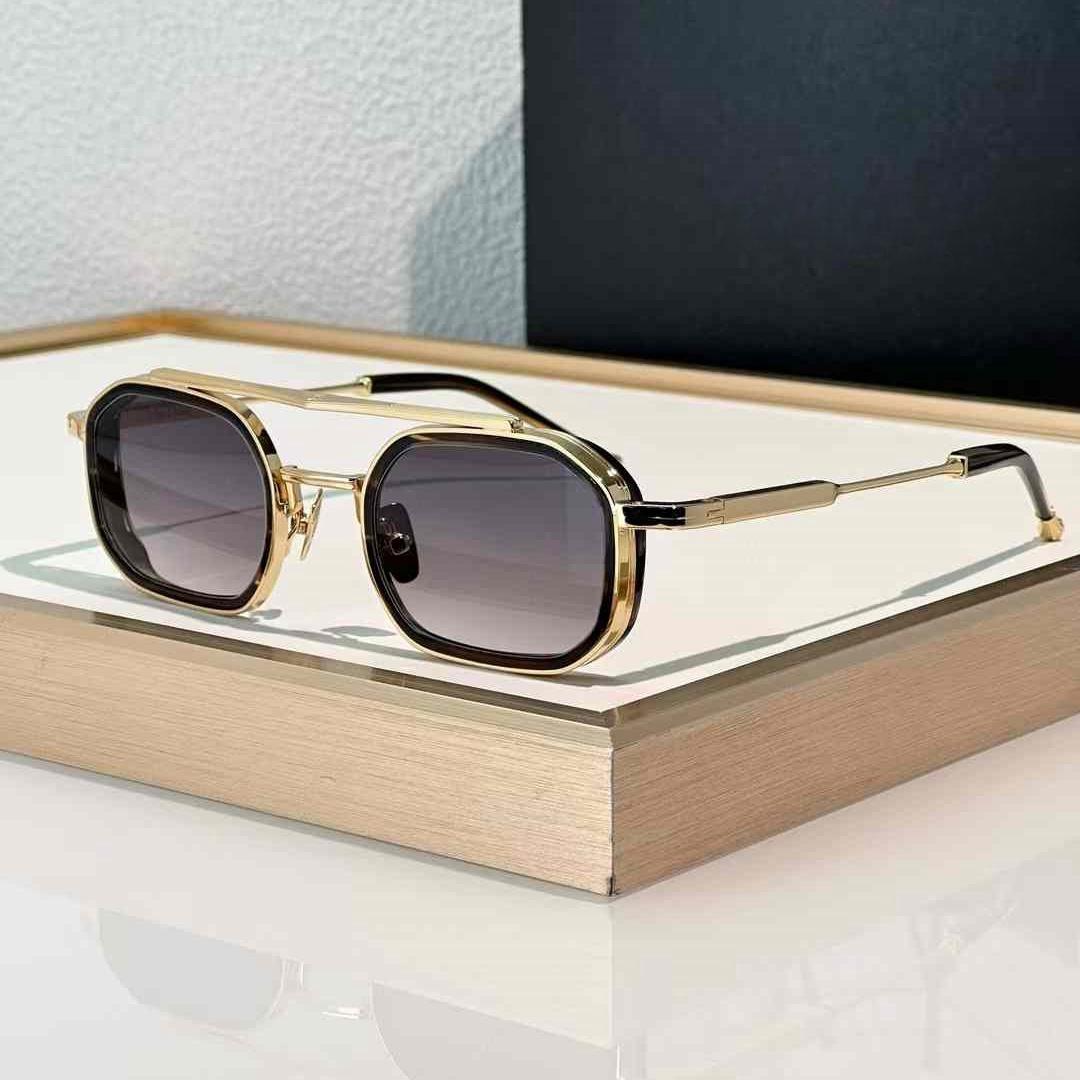 Heavy Metal Mode Trend Vintage Luxe Zonnebril ANTHONY Legering Acetaat Frame UV400 Retro Vierkant Ontwerp Unisex A+ Topkwaliteit
