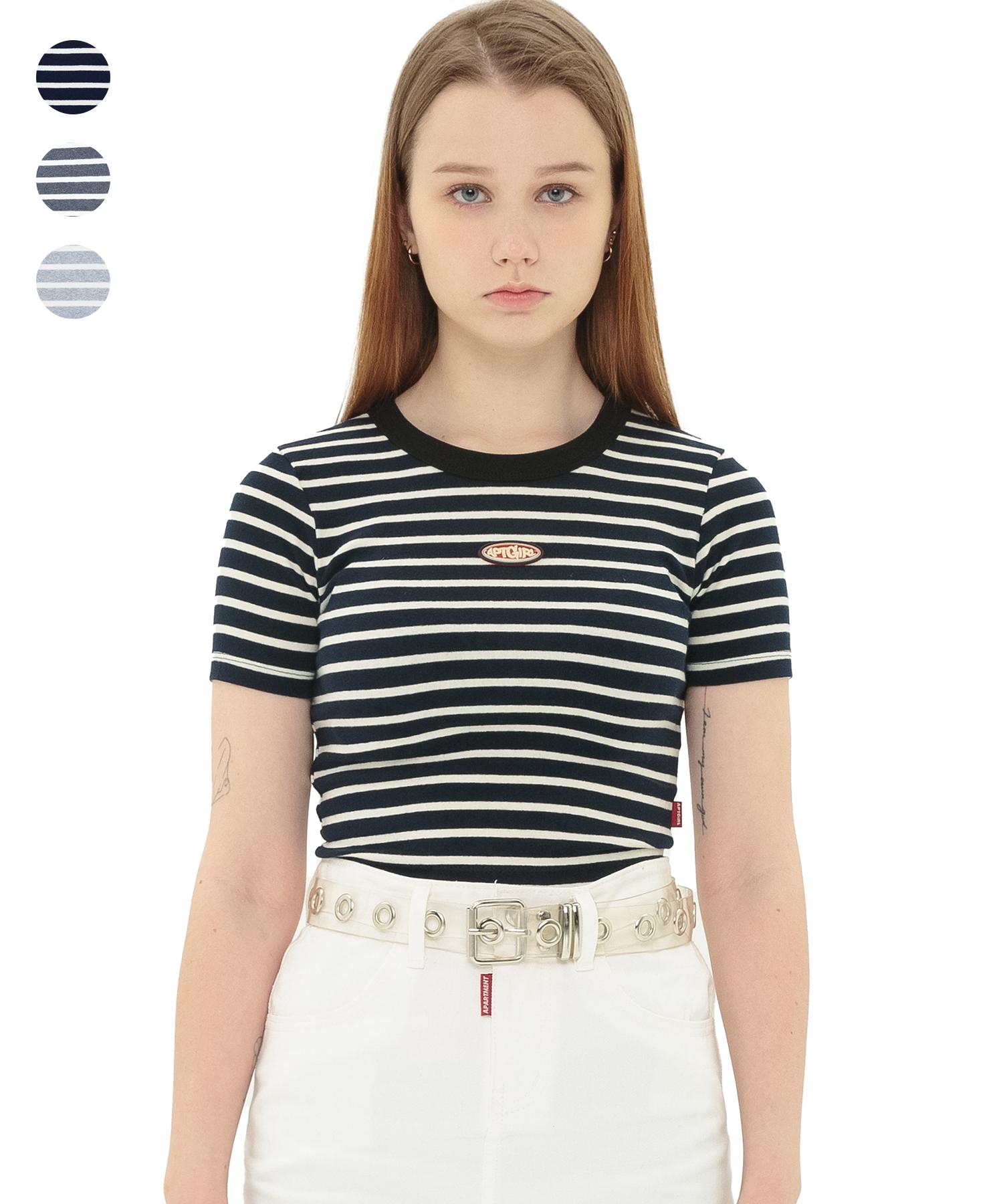 Apartment (W) Maria Crop T (3 Color) Blue/Light Gray