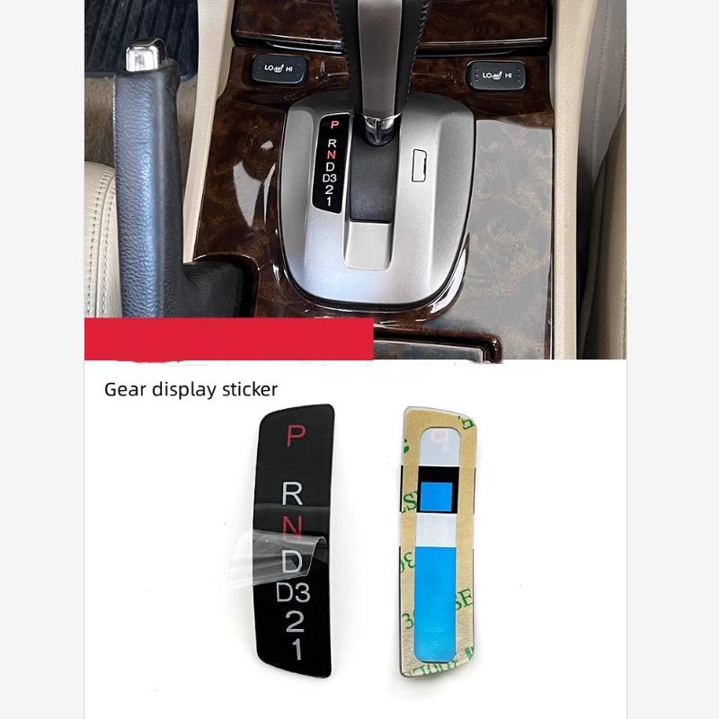 For Honda 8th generation Accord 2008-2013 Gear Display Sticker Shift Panel Letter Digital Stickers 1pc