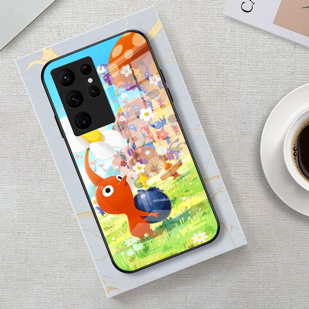 Game Pikmin 4 Phone Case For Samsung S25 Edge Ultra 23 22 21 20 Ultra Plus S24 Fe A54 53 25 Glass Cover