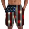 Lichte Ademende Sportshorts voor Mannen met Onafhankelijkheidsdag Print Elastische Taille Casual Losse Pasvorm Sportshorts